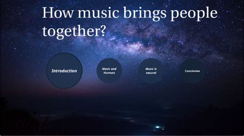 How Does Music Bring People Together: A Multifaceted Perspective